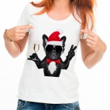 T-shirt Bouledogue fête et lunette