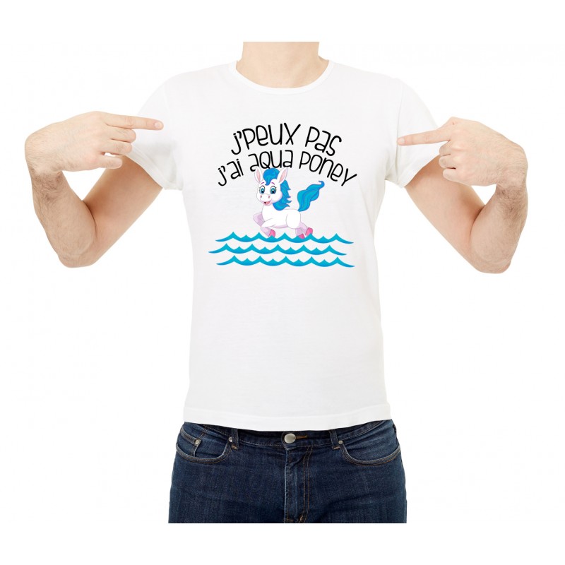 T-shirt Aqua poney