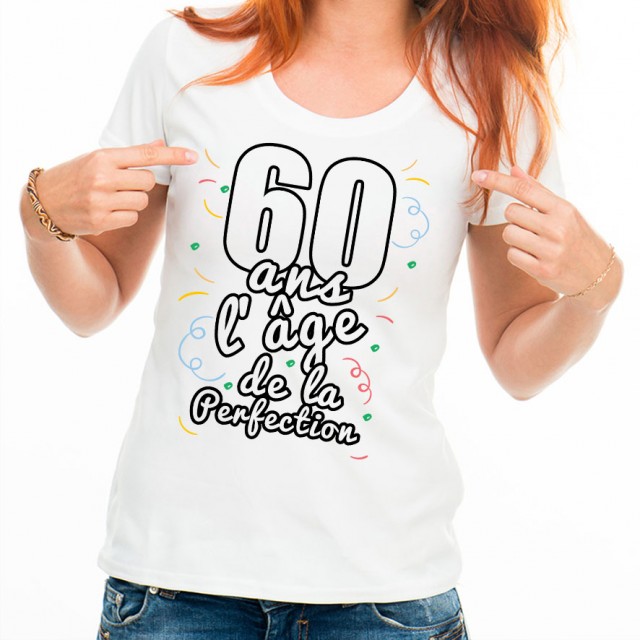 tee-shirt 60ans femme + feutre