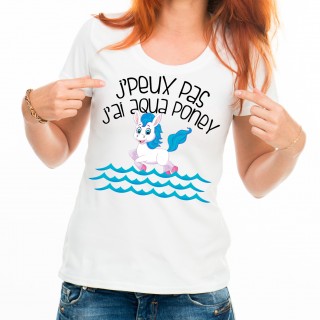 T-shirt Aqua poney