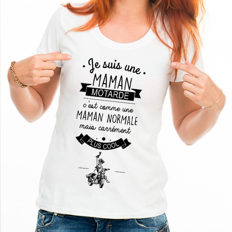 T-shirt Maman motarde