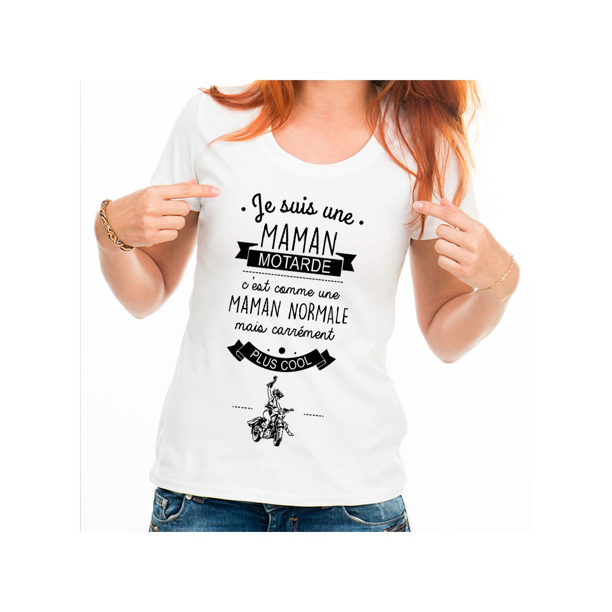 T-shirt Maman motarde