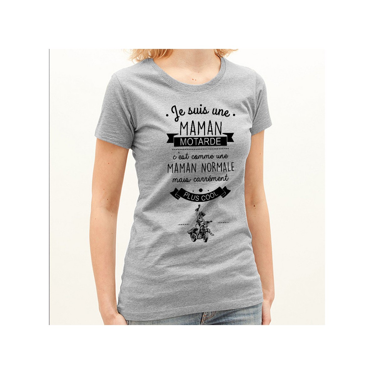 T-shirt Maman motarde