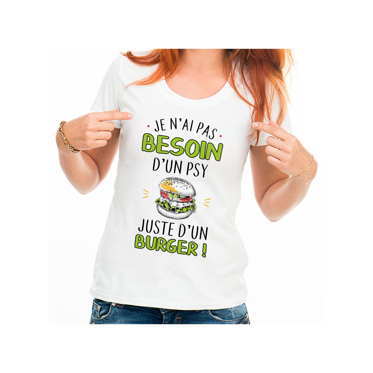 T-shirt femme Juste un burger