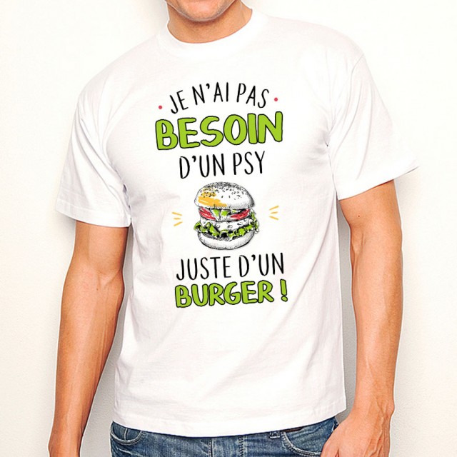 T-shirt homme Juste un burger