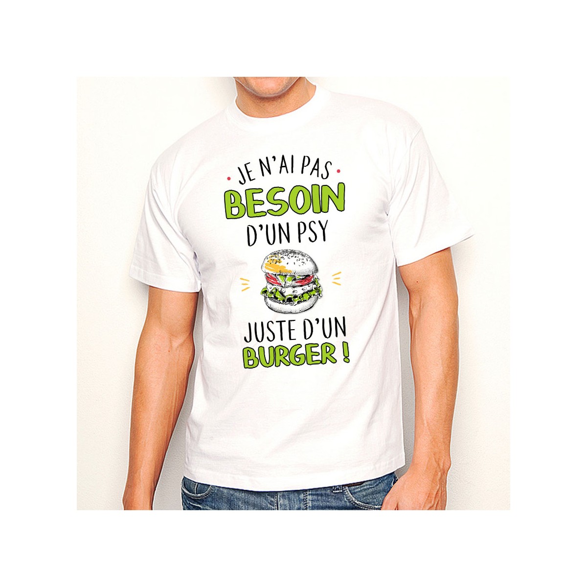 T-shirt homme Juste un burger