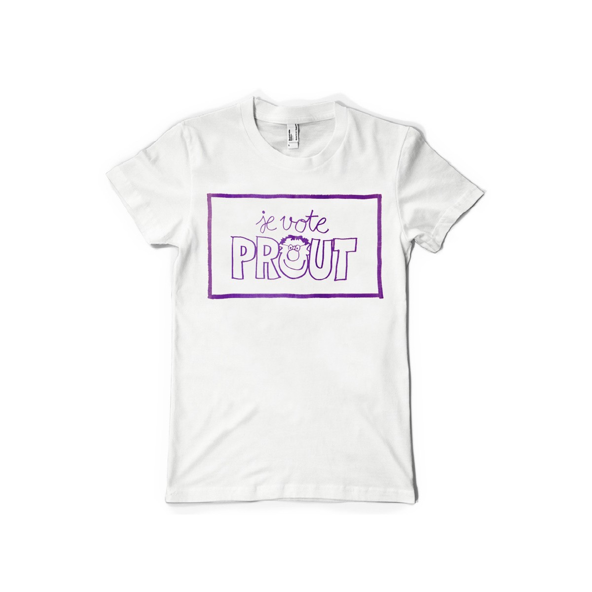 T-shirt Coluche je vote prout