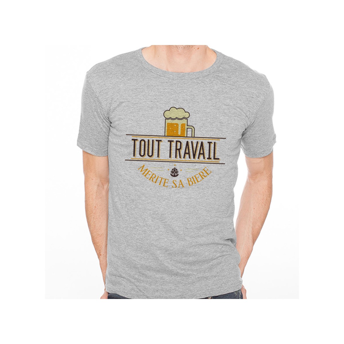 T-shirt Tout travail mérite sa bière